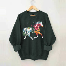 Floral Horse Wildflower Sweatshirt