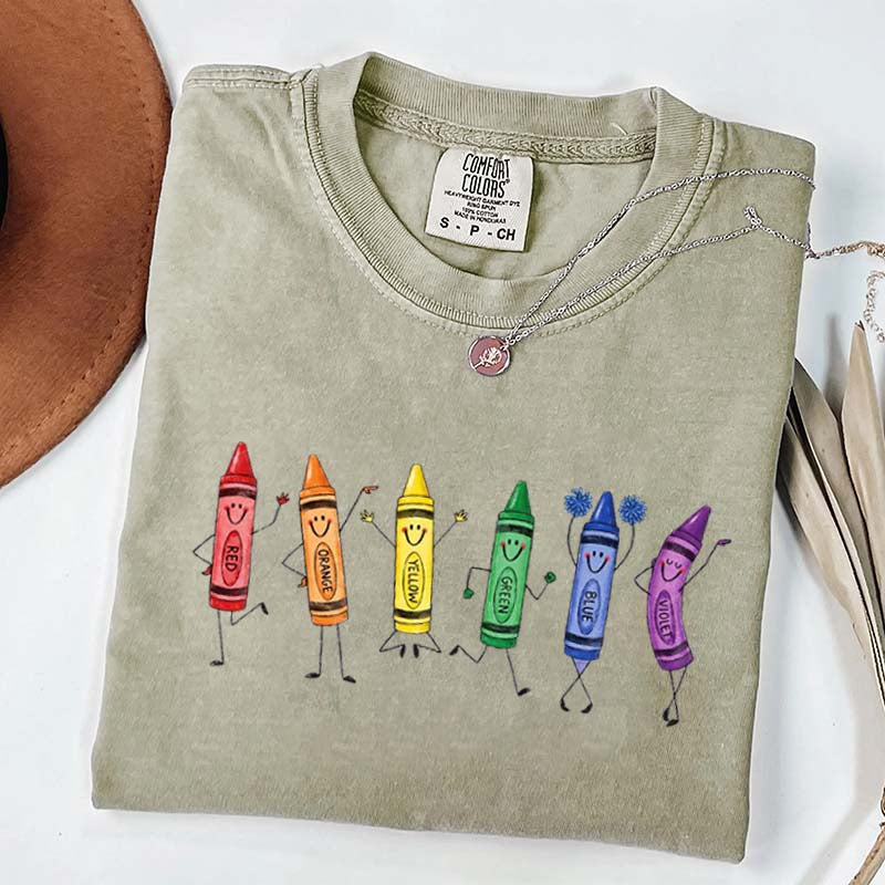 Funny Teacher Life Happy Doodle Back To School T-Shirt