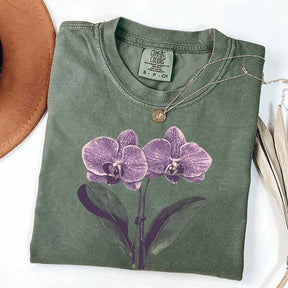 Vintage Orchid Flower Lover T-Shirt