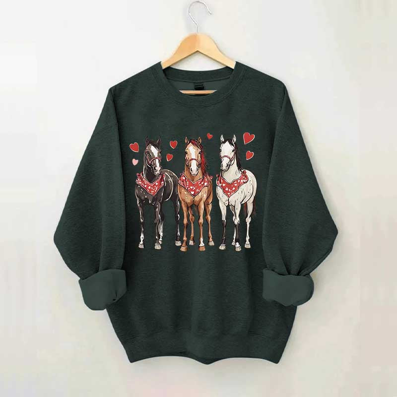 Valentines Horse Sweatshirt