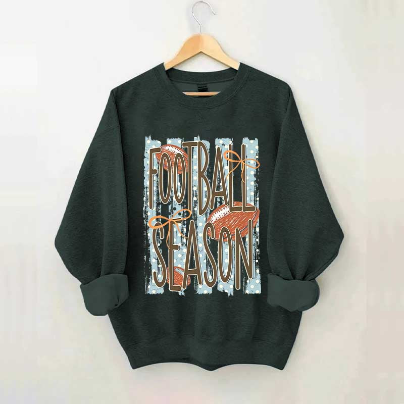 Trendy Stripes Football Mom Sweatshirt