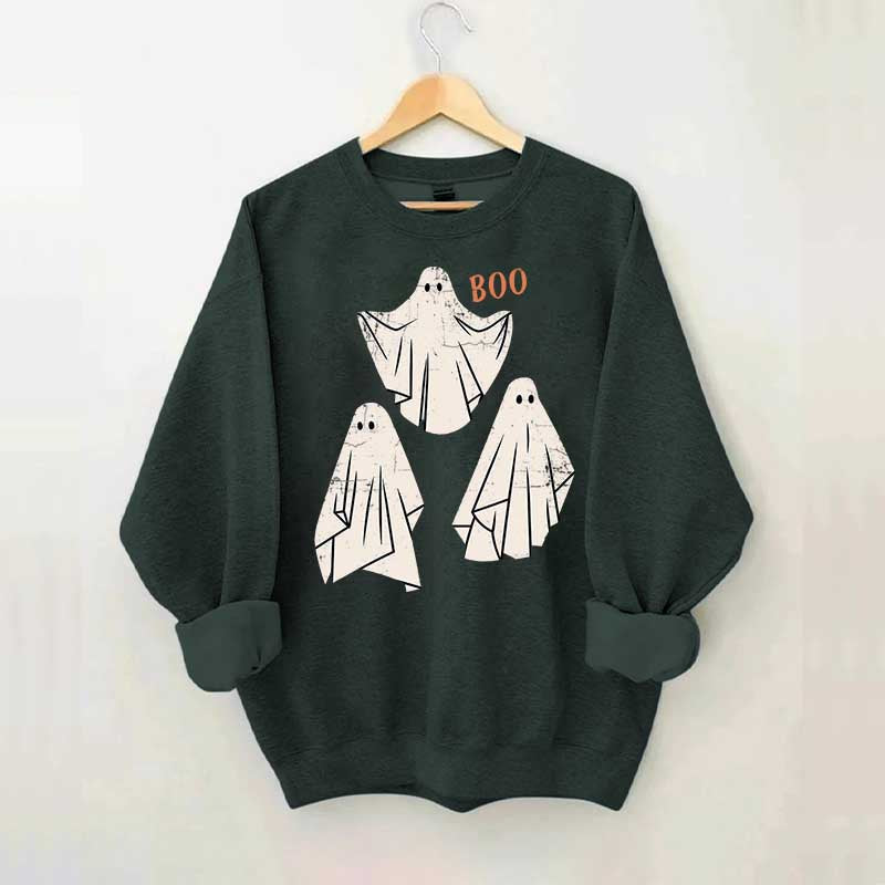 Retro Ghost Boo Sweatshirt