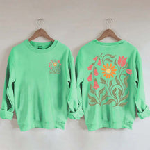 Foxglove Daisy Tulip Sweatshirt