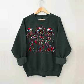Dancing Skeleton Christmas Lights Sweatshirt