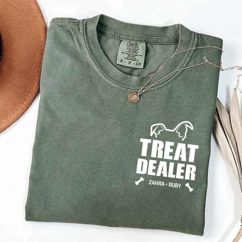 Custom Dog Dad Pet Name T-Shirt