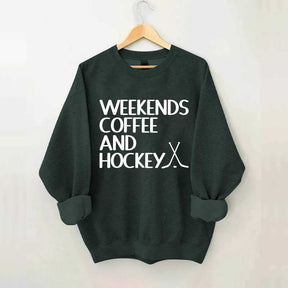 Weekends Coffee And Hockey Lovers Sweatshirt