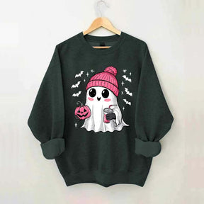 Cute Coffee Kawaii Ghost Spooky Sweatshirt