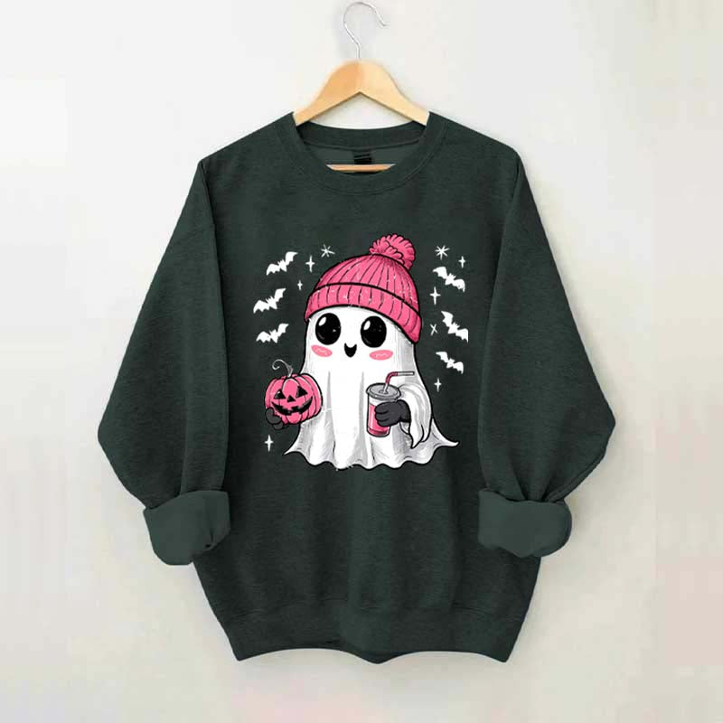 Cute Coffee Kawaii Ghost Spooky Sweatshirt