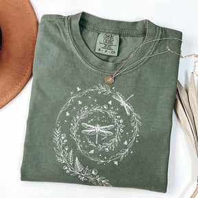 Cute Wildflowers Dragonfly Nature T-Shirt