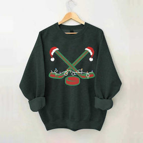 Christmas Ice Hockey Xmas Sport Sweatshirt