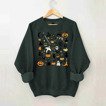 Halloween Doodles Little Things Witch Pumpkin Sweatshirt