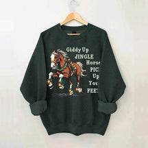 Country Christmas Horse Womens Sweatshirt