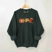 Fall Football Pumpkin Graphic Sweatshirt