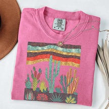 Retro Desert Cactus Southwest Boho Plant T-Shirt