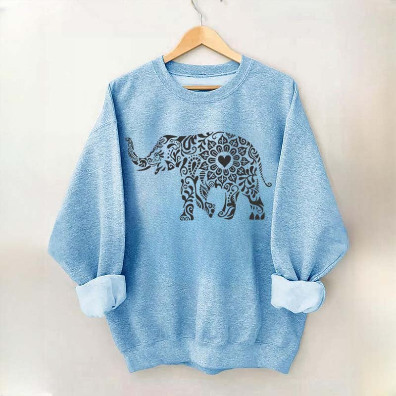 Elephant Floral Sweatshirt