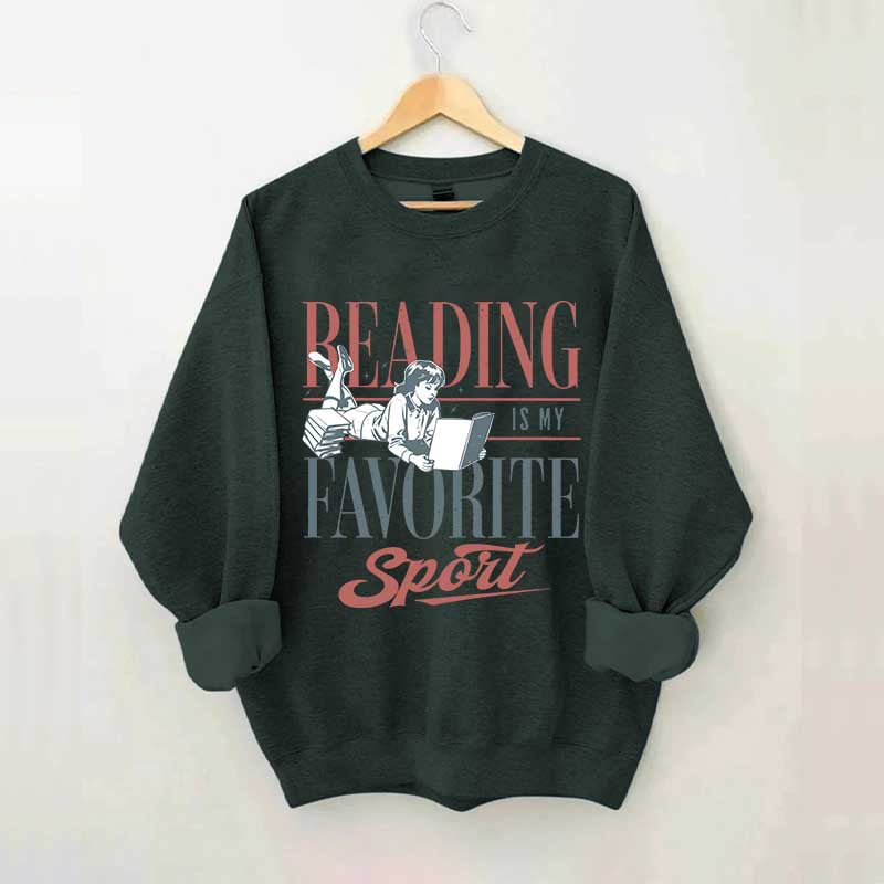 Vintage Reading Is My Favorite Sport Sweatshirt