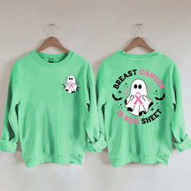 Ghost Ribbon Breast Cancer Is Boo Sheet Sweatshirt