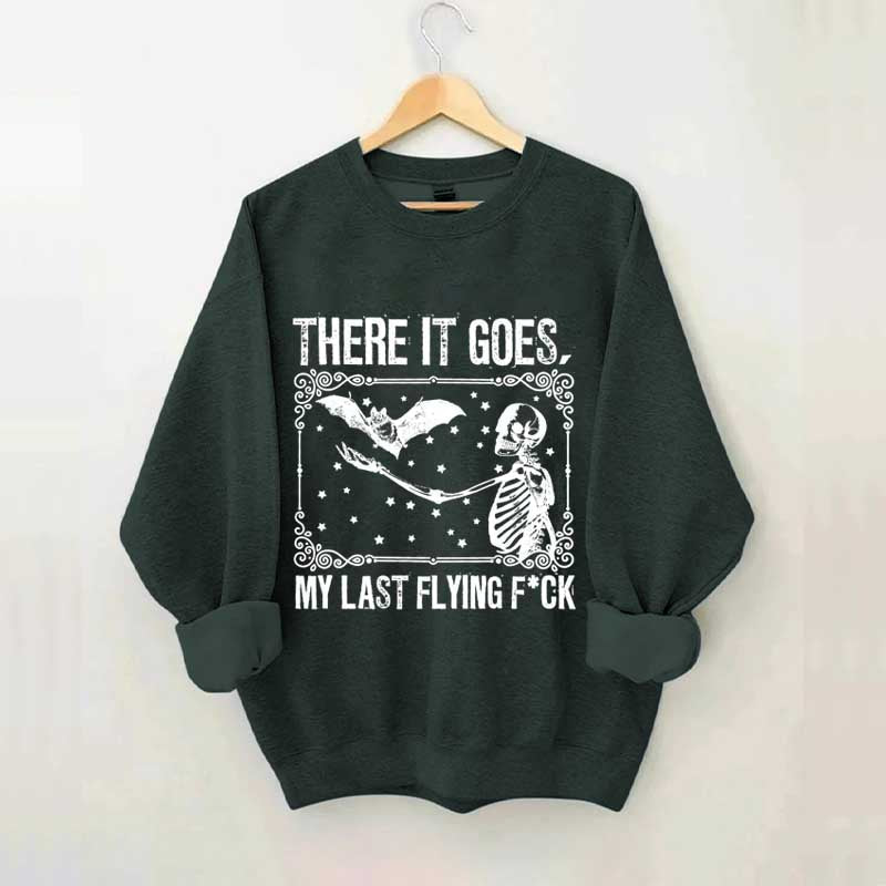 Skeleton Bat Spooky Halloween Sweatshirt