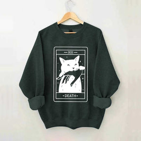 Tarot Card Black Cat Sweatshirt