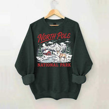 North Pole National Park Retro Christmas Sweatshirt