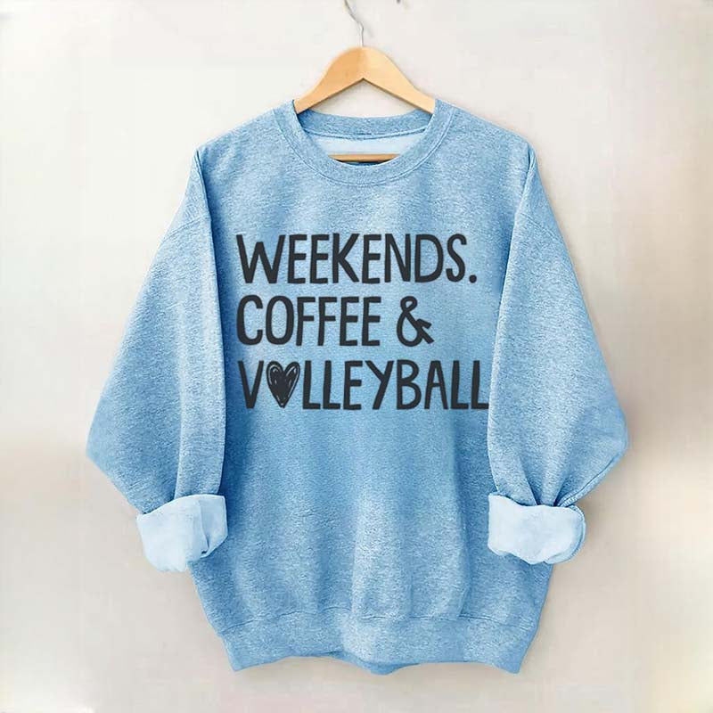 Weekends Coffee & Volleyball Sport Lover Sweatshirt