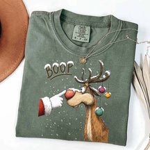 Boop Reindeer Comfort Colors Christmas T-Shirt