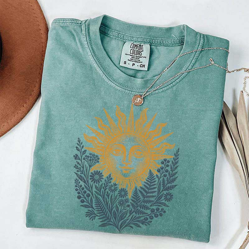 Vintage Mystical Celestial Sun T-Shirt