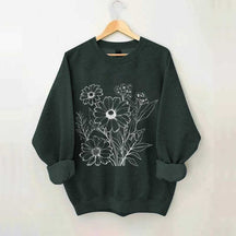 Retro Outline Wildflower Sweatshirt
