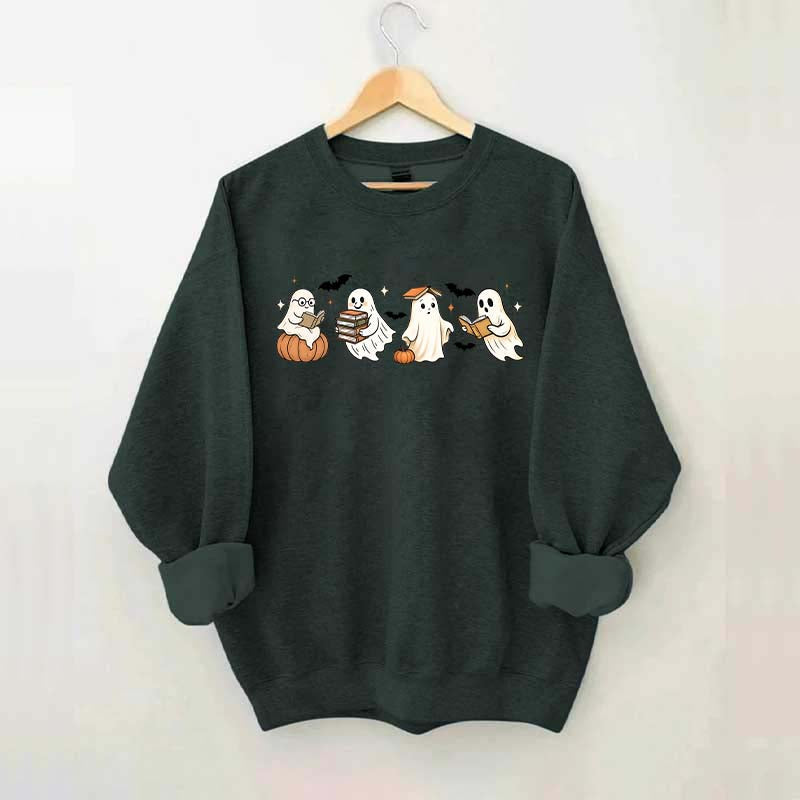 Halloween Ghosts Reading Sweatshirt
