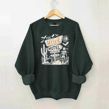 Skellie Motel Funny Halloween Trendy Sweatshirt