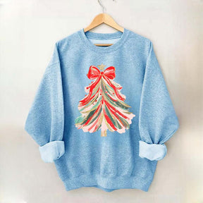 Red Bow Christmas Tree Sweatshirt