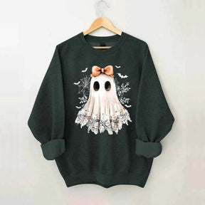 Halloween Lace Ghost Boo Sweatshirt