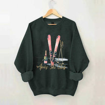 Apres Ski Champagner Skifahrer Sweatshirt
