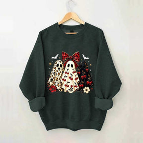 Cherry Ghost Coquette Halloween Sweatshirt