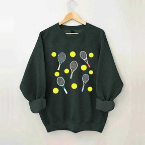 Tennis Balls & Tennis Racquets Sweatshirt