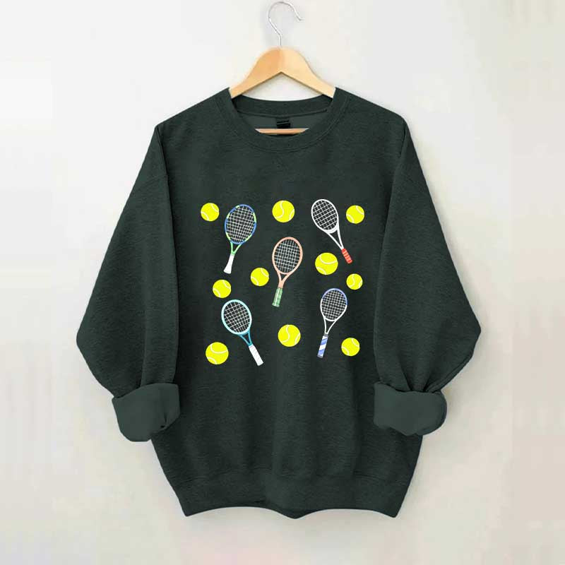 Tennis Balls & Tennis Racquets Sweatshirt