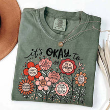 It's Okay Floral Mental Health T-Shirt