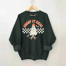 Retro Ghost Creep It Real Halloween Sweatshirt