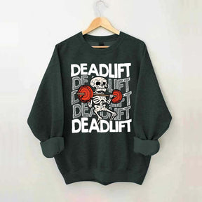 Funny Skeleton Dead Lifting Sweatshirt