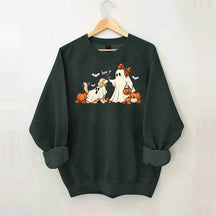 Pumpkin Ghost Dog Halloween Sweatshirt