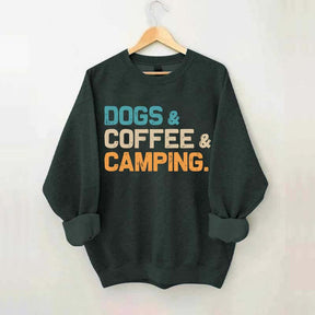 Dogs Coffee Camping Sweatshirt