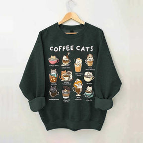 Coffee Cats Caffeine Club Sweatshirt