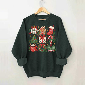 Boho Cozy Christmas Matching Xmas Sweatshirt