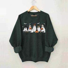 Cute Ghost Dogs Halloween Sweatshirt