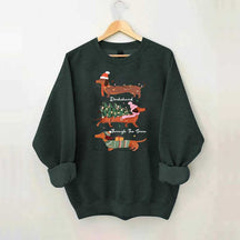 Funny Dachshund Through the Snow Sweatshirt