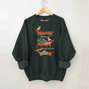 Funny Dachshund Through the Snow Sweatshirt