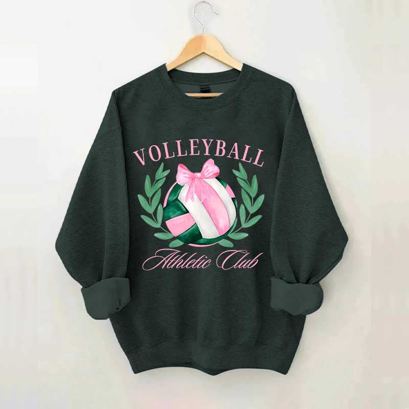 Coquette Bow Volleyball Preppy Sweatshirt