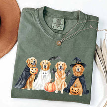 Halloween Golden Retriever Bat T-Shirt