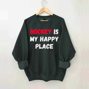 Hockey Is My Happy Place Sweatshirt
