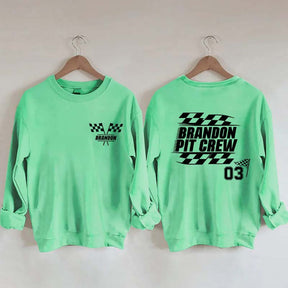 Personalized Pit Crew Racing Sweatshirt